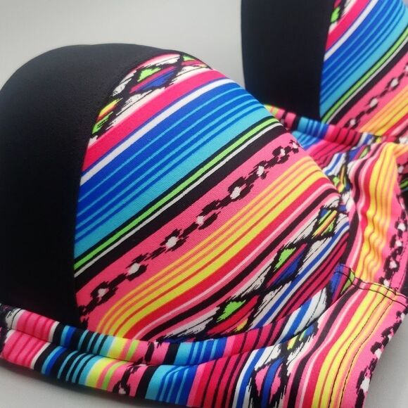 Joe Boxer Large Underwire Padded Bandeau Bikini Top - Picture 2 of 12